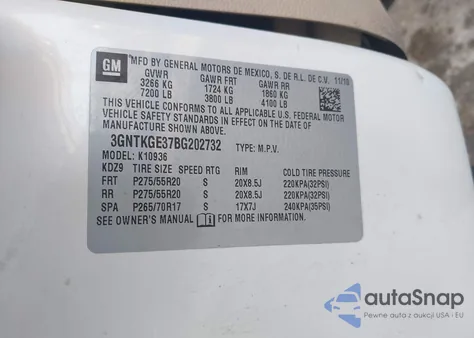 2011 Chevrolet Avalanche 1500 Ltz from USA, damaged, VIN 3GNTKGE37BG202732